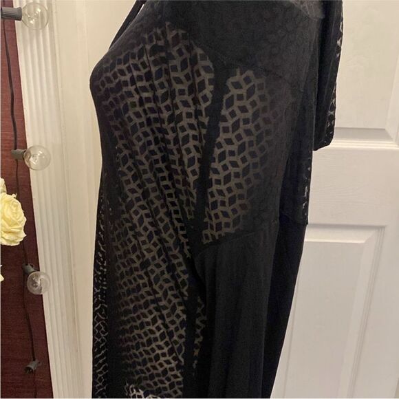 Ramy Brook Aprec Chic Black hooded Cover-Up, S - Picture 5 of 10